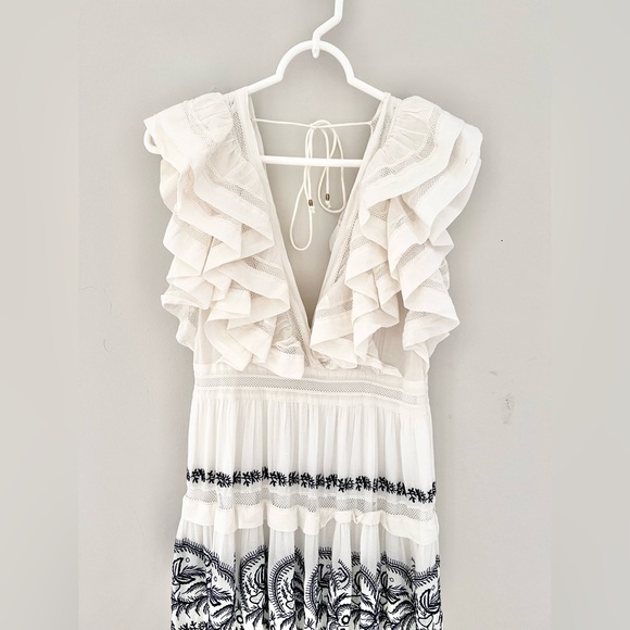 Ulla Johnson Marjorie Tiered Ruffle Maxi Dress Gown Size 2 - Picture 5 of 10